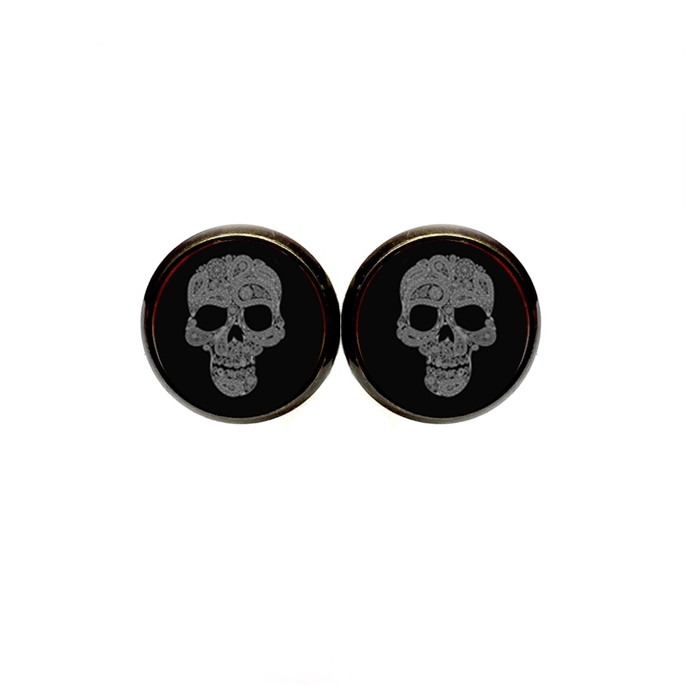 Paisley Skull Earrings - Sugar Skull